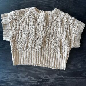 By Together Cable Knit Cream Sweater